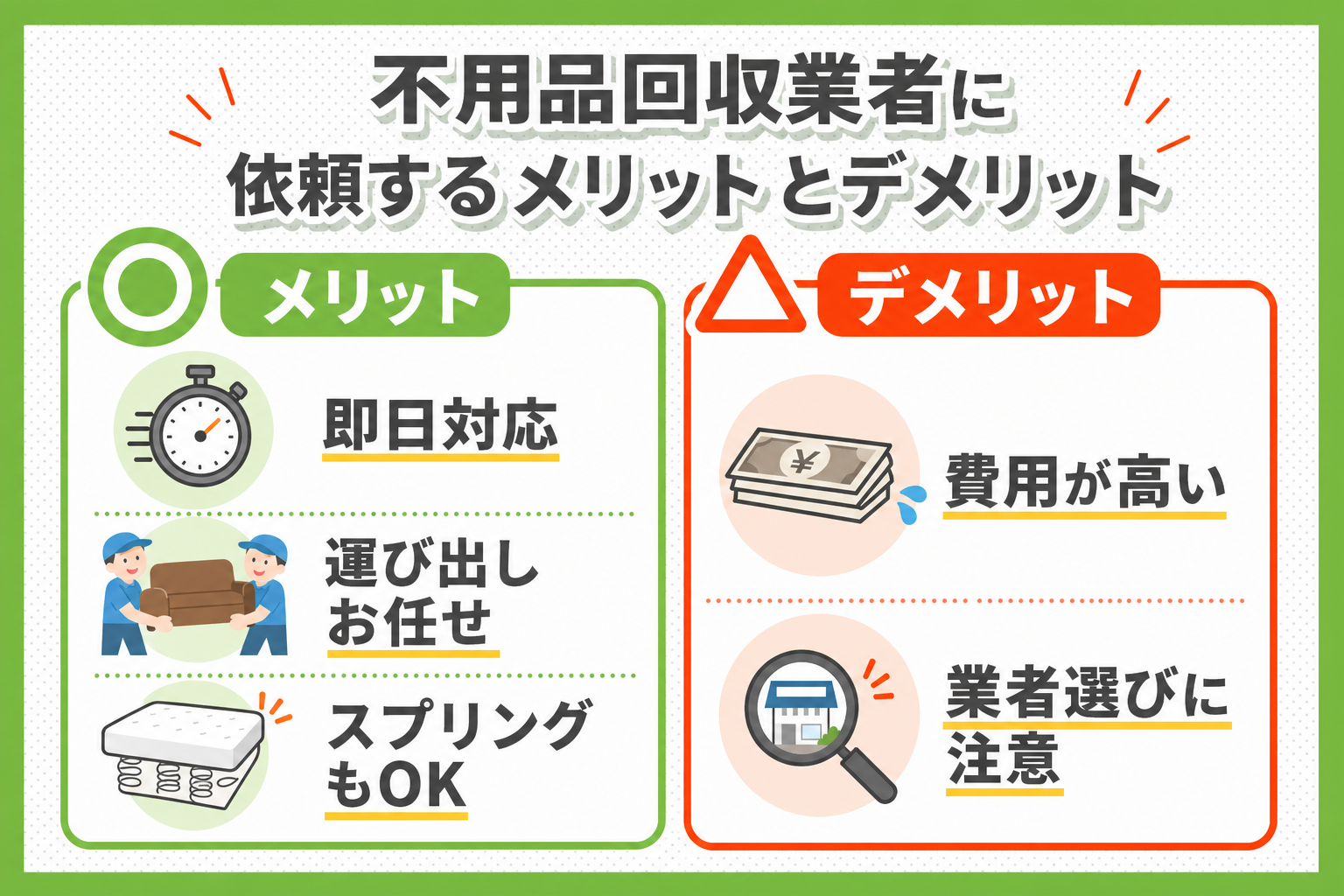 千葉市で不用品回収業者に依頼するメリット・デメリット